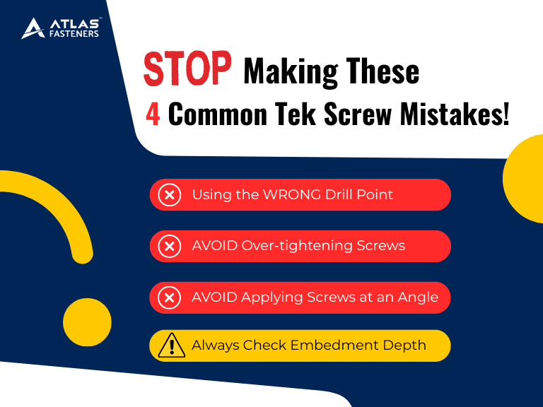 Tek Screws: Match Drill Point & Wing to Metal Gauge for Strength